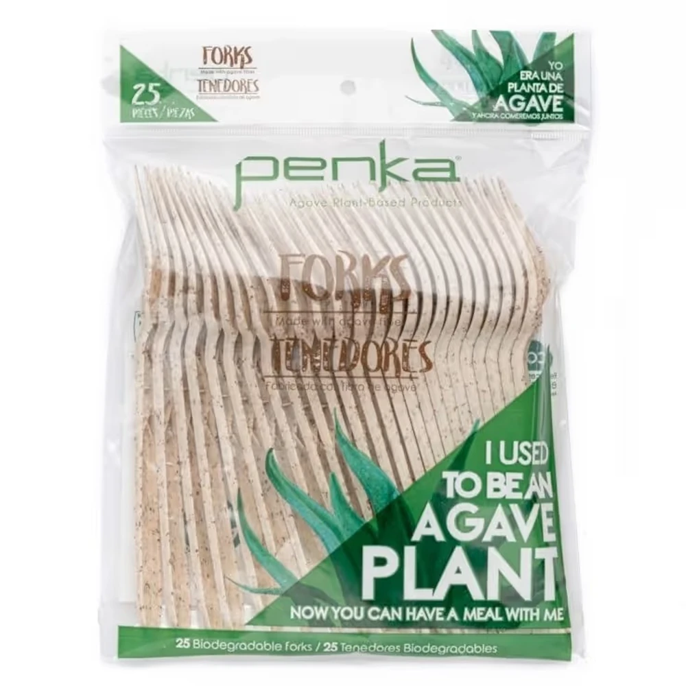 Retail pack of agave forks