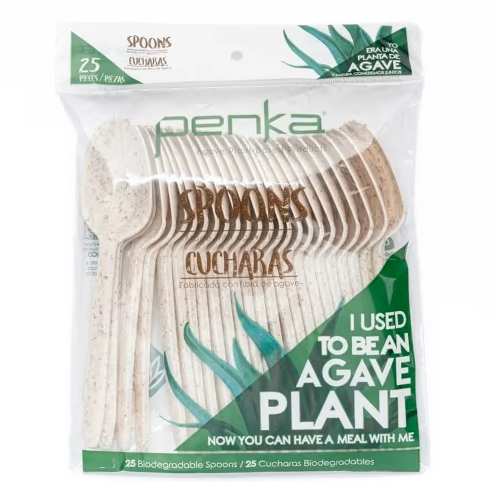 Retail pack of agave spoons